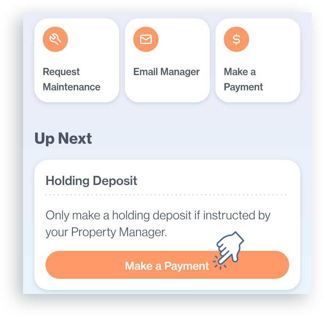 Pay Holding Deposits via MePay (Tenant App) PropertyMe Customer Support