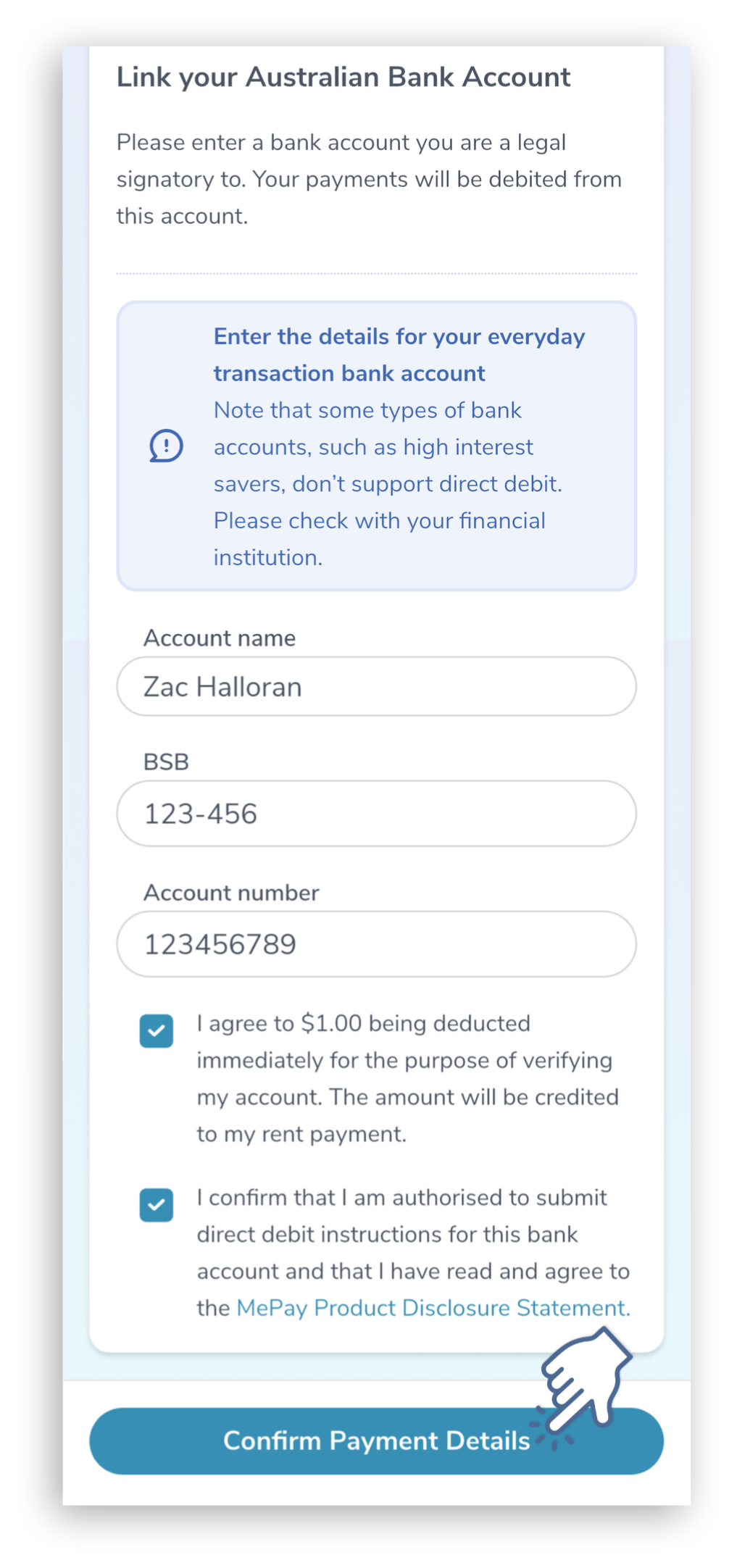 MePay Enter Details and Confirm.png